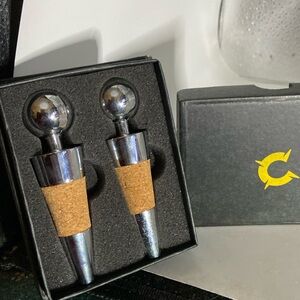 Chrome & cork bottle stoppers for your bar-cart Great displays